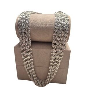 Sarah Coventry Multi-Strand Silver Choker Necklace